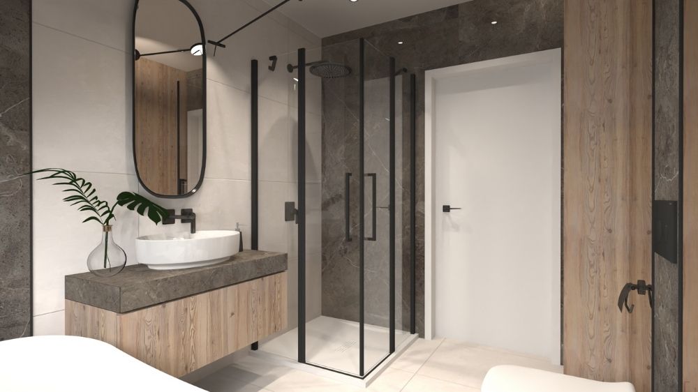 Czarna kabina Novellini Young